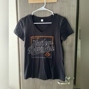 Harley-Davidson Black Tee with Orange Logo